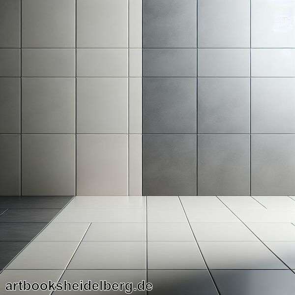 Hellgraue Fliesen, dunkle Fugen » Fliesen harmonisch kombinieren  