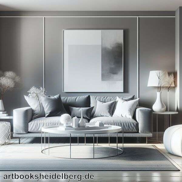 Modernes Wohnzimmer in Grau und Weiß » Stilvolles Wohnzimmer in Grau und Weiß  