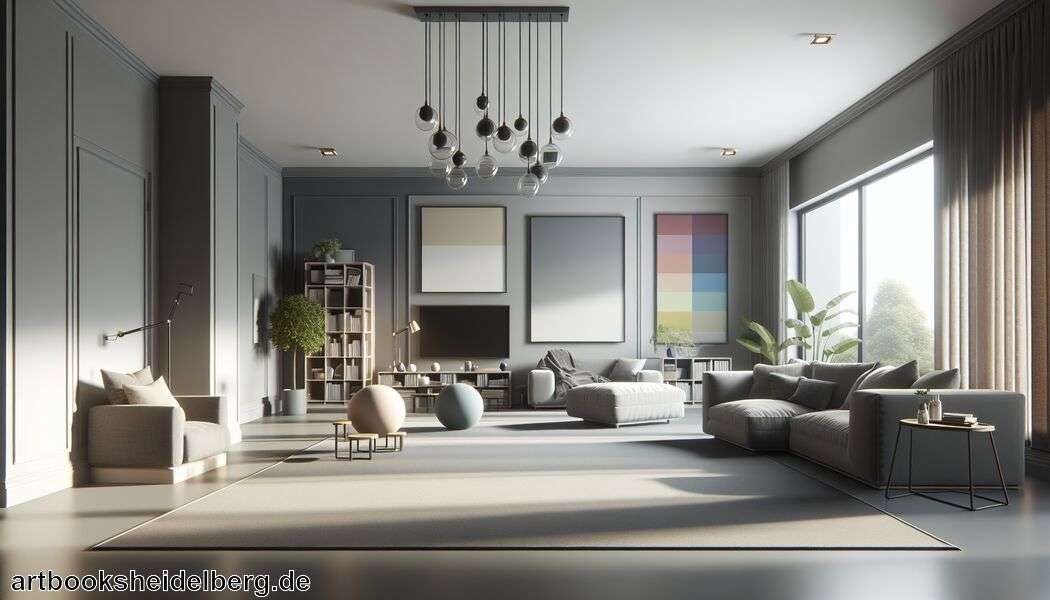 Kontrastierende Farben als Statement   - Wohnzimmer: Grauer Boden, welche Wandfarbe? » Wandfarbe bei grauem Boden  