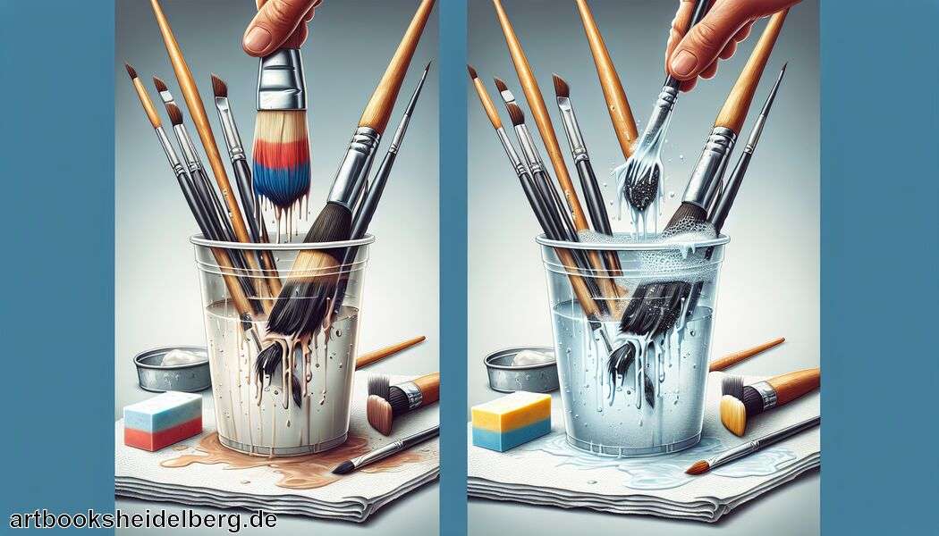 Verfärbungen mit speziellen Reinigungsmitteln entfernen - Acrylfarbe: Pinsel reinigen » Tipps zum Reinigen deiner Pinsel