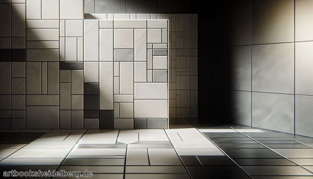 Kombination mit Möbeln und Dekoration - Hellgraue Fliesen, dunkle Fugen » Fliesen harmonisch kombinieren  