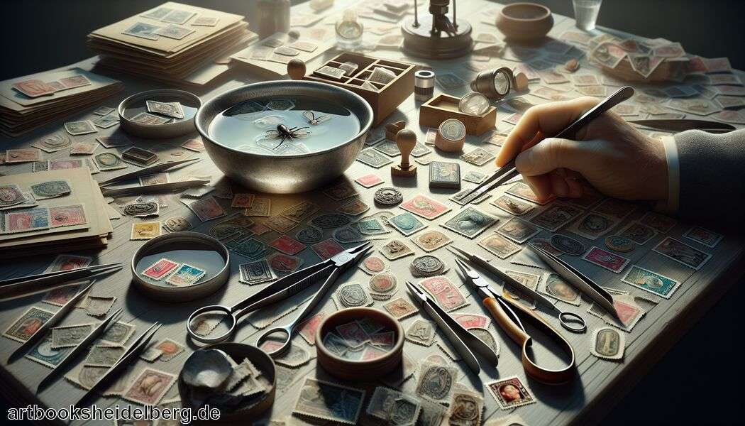 Lufttrocknung für beste Ergebnisse   - Briefmarken ablösen » Tipps zum Ablösen von Briefmarken  