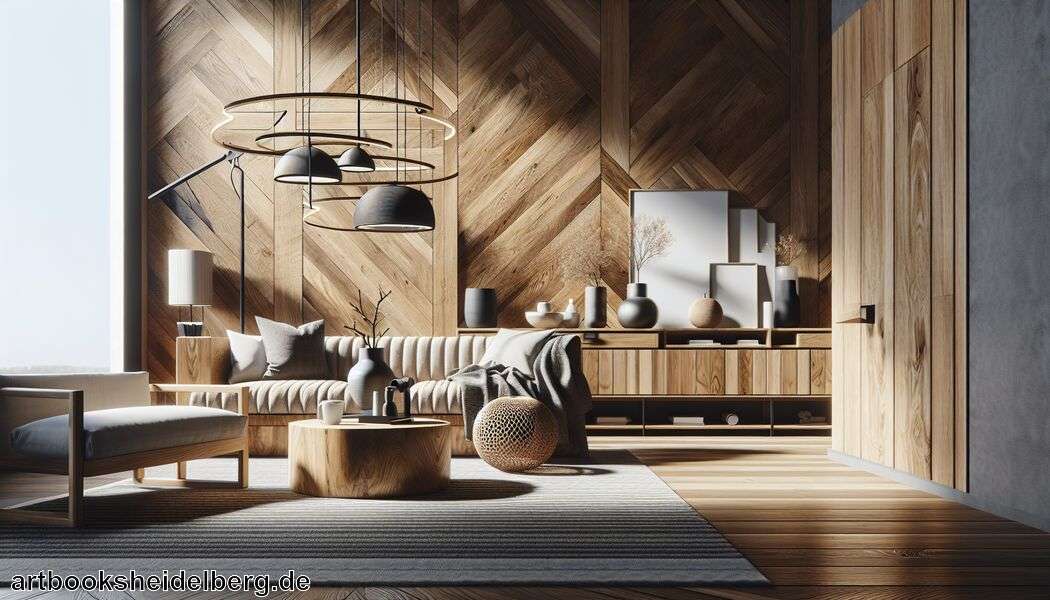 Beleuchtung gezielt zur Betonung nutzen   - Eiche rustikal modern kombinieren » Moderne Kombination mit Eiche  