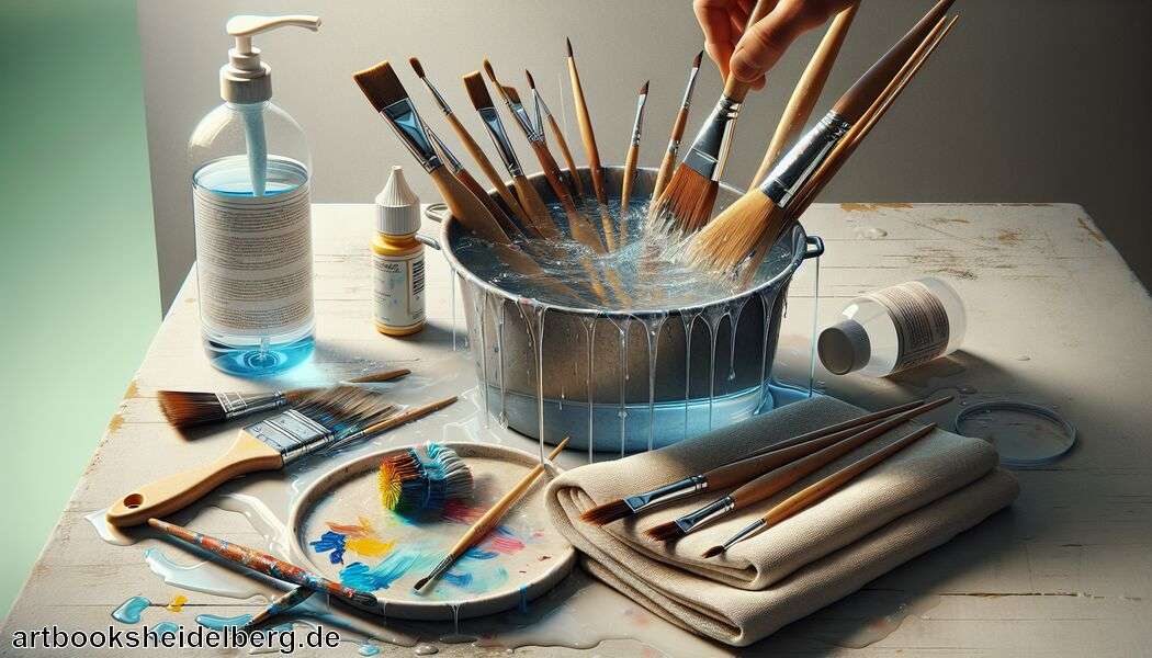 Pinsel wieder in Form bringen - Acrylfarbe: Pinsel reinigen » Tipps zum Reinigen deiner Pinsel