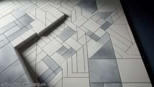 Hellgraue Fliesen, dunkle Fugen » Fliesen harmonisch kombinieren